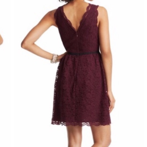 LOFT Dresses & Skirts - NWOT 👠 LOFT Burgundy & Black Lace Dress - 2P